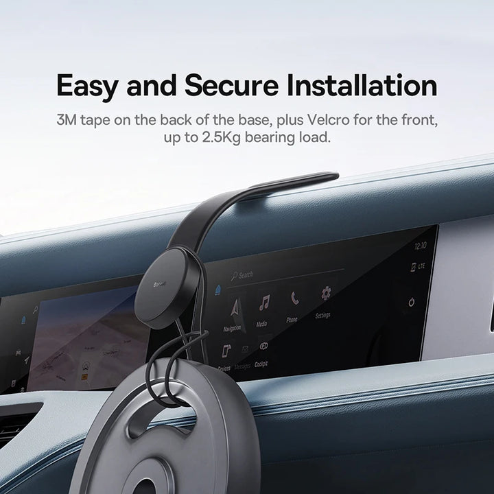 Magnetic car phone holder with 360-degree rotation