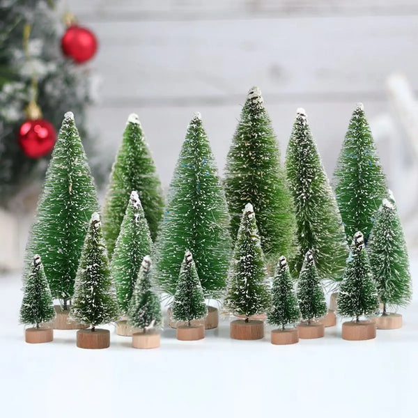 Mini Wooden Christmas Tree with rustic design for festive decor