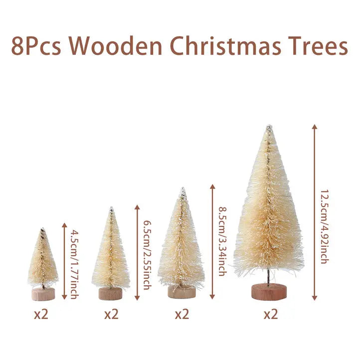 Mini Wooden Christmas Tree with rustic design for festive decor