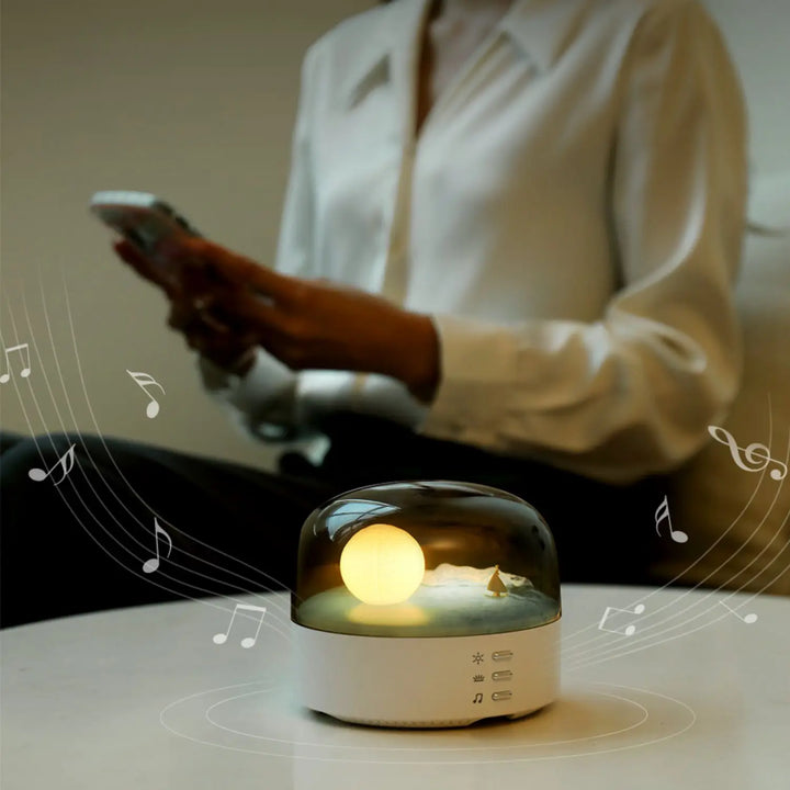 Moon LED Night Light with Bluetooth speaker functionality