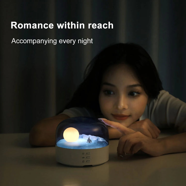Moon LED Night Light with Bluetooth speaker functionality
