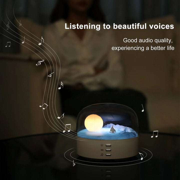 Moon LED Night Light with Bluetooth speaker functionality