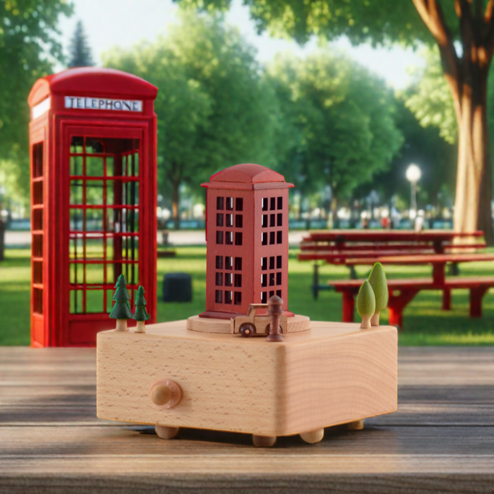 Lavender shop Nostalgic Touch of London Music Box
London landmarks music box
Big Ben music box souvenir
London cityscape music box