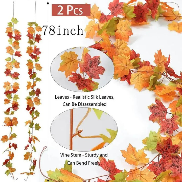 Lavender shop  Orange Leaf Garland
Orange leaf wreath and garland set
Bright orange leaf garland
Autumn-themed orange leaf garland