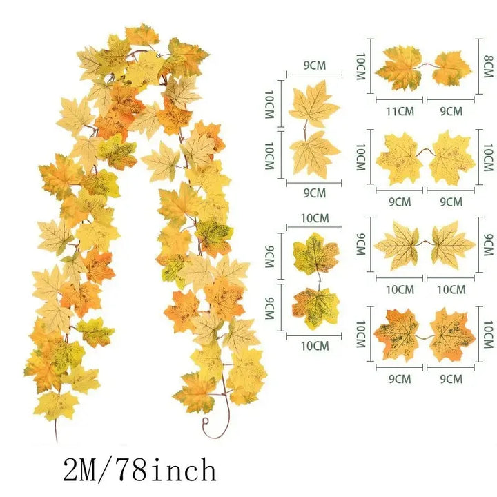 Lavender shop  Orange Leaf Garland
Festive orange leaf garland
Orange leaf wreath and garland set
Bright orange leaf garland