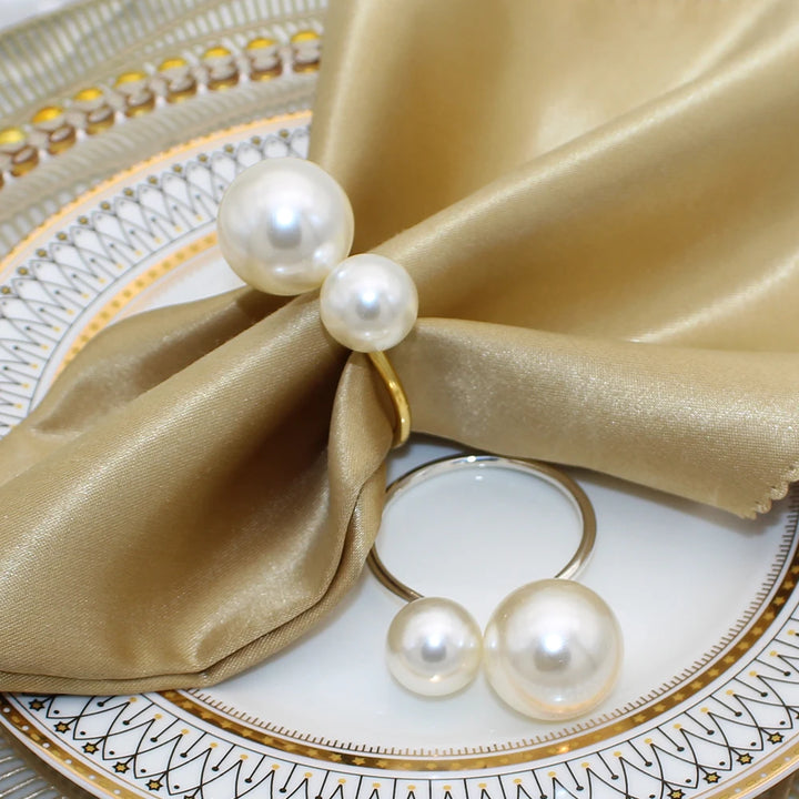 Lavender shop Pearl Napkin Rings
Faux pearl napkin rings
Set of pearl napkin rings
Pearl accent napkin holders