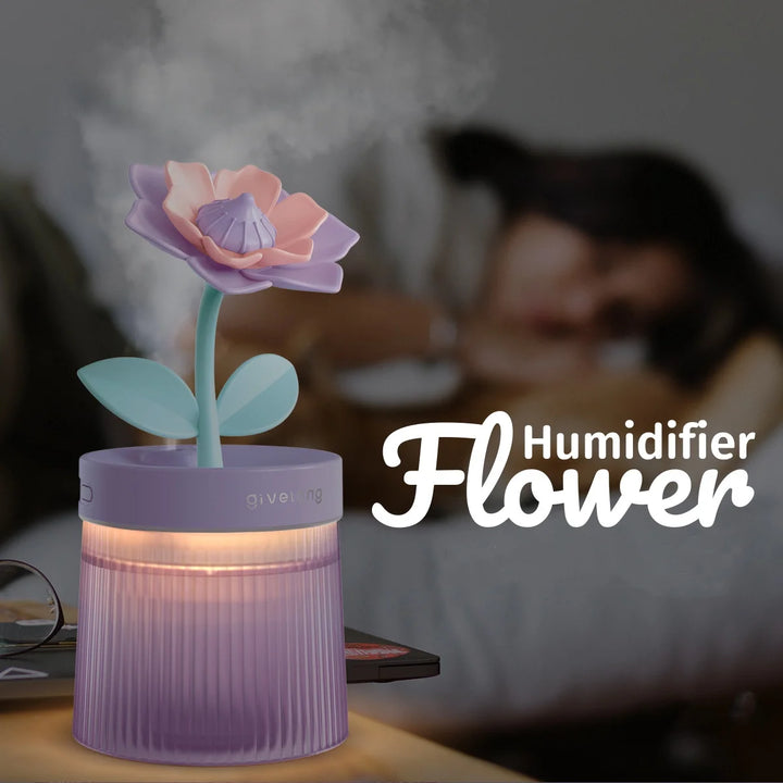 Ultrasonic Air Humidifier in floral design with night light