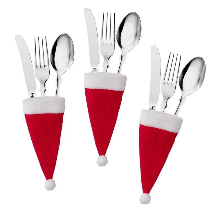 Lavender shop Santa Hat Cuterly Holders
Unique cutlery holders for Christmas
Santa hat cutlery sets
Adorable holiday utensil holders