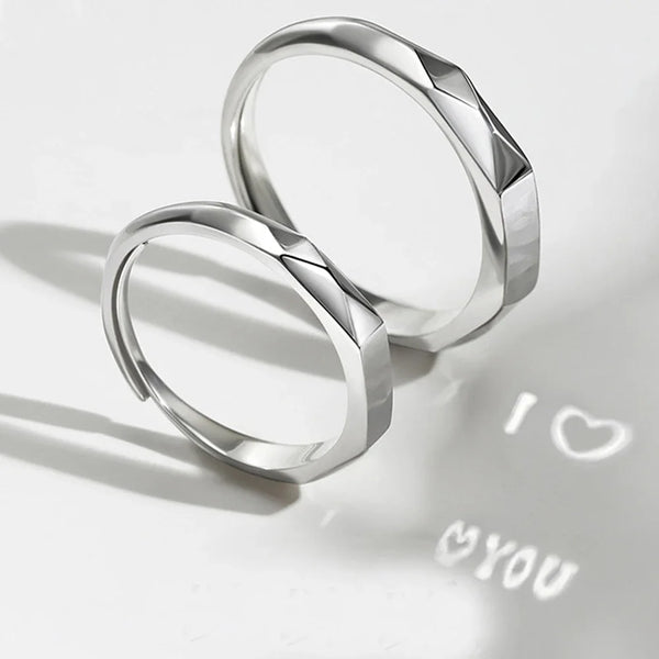 Sterling Silver Promise Ring with Magic Projection design