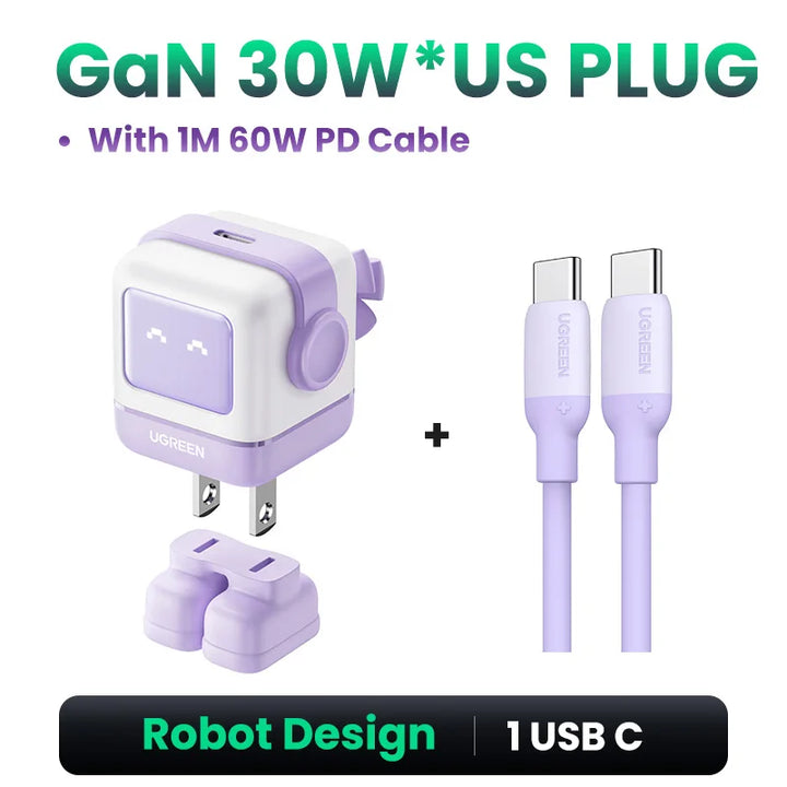 Lavender shop Ugreen Nexcode Robot Fast Charger Pink
Ugreen Nexcode charging accessory
Easy-to-use robot vacuum charger
Fast and safe robot charger