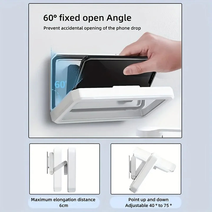 Lavender shop Waterproof Shower Phone Holder White
Phone holder for bathroom wall
Waterproof phone holder with suction
Anti-fog shower phone holder