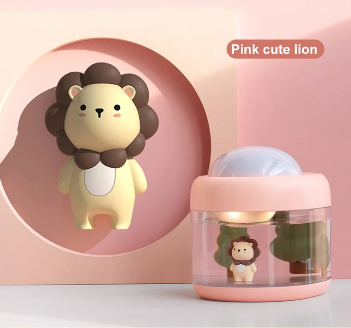 Rechargeable night light humidifier with 500ml tank