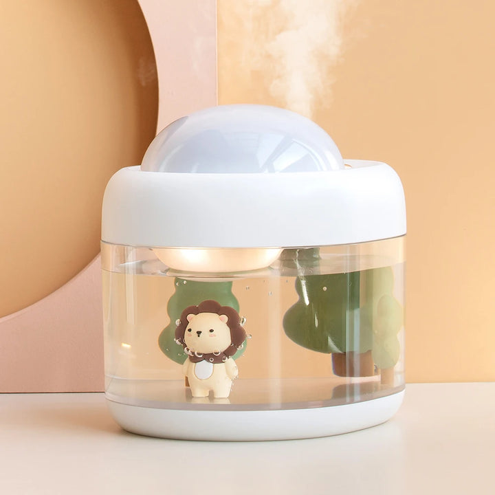 Rechargeable night light humidifier with 500ml tank