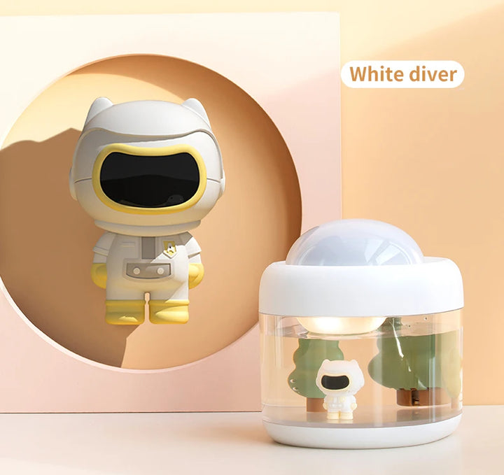 Rechargeable night light humidifier with 500ml tank