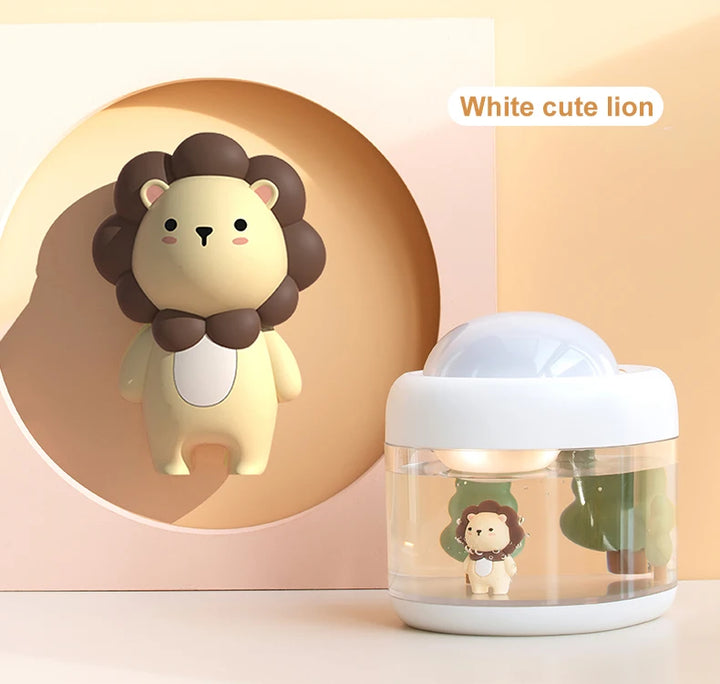 Rechargeable night light humidifier with 500ml tank