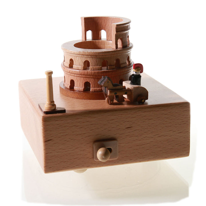 Lavender shop Wooden Colosseum Music
Colosseum-themed wooden music box
Handcrafted wooden Colosseum music box
Roman Colosseum music box