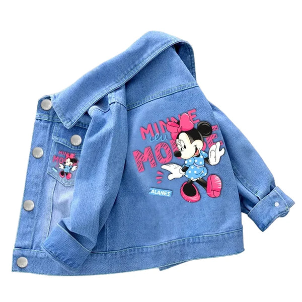 
Minnie Mouse denim jacket for children
Disney kids denim jacket unisex
Cartoon denim jacket for boys and girls
