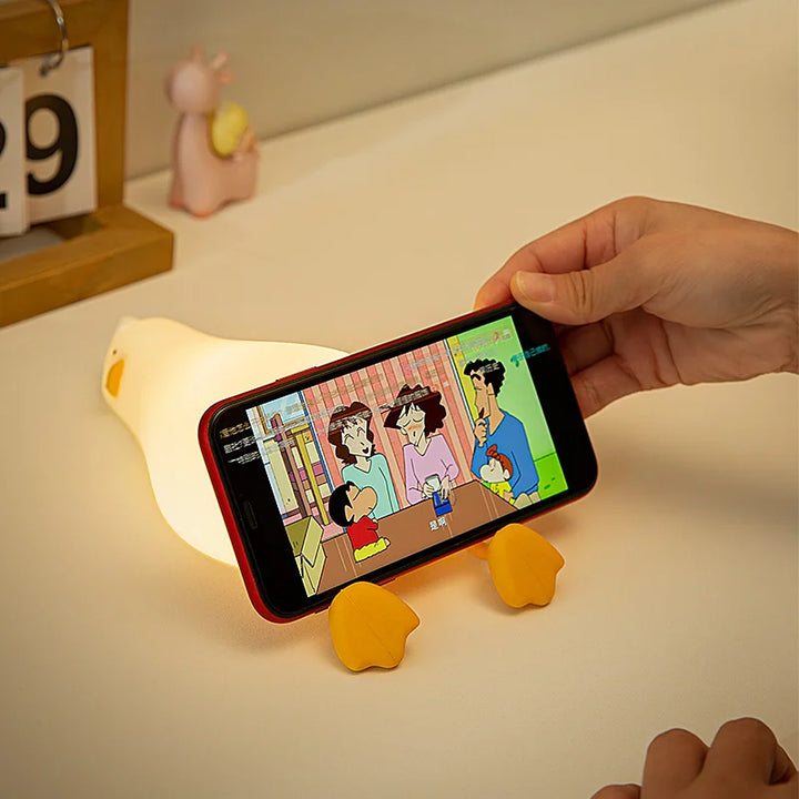 Duck Night Lamp with dimmable silicone light for children