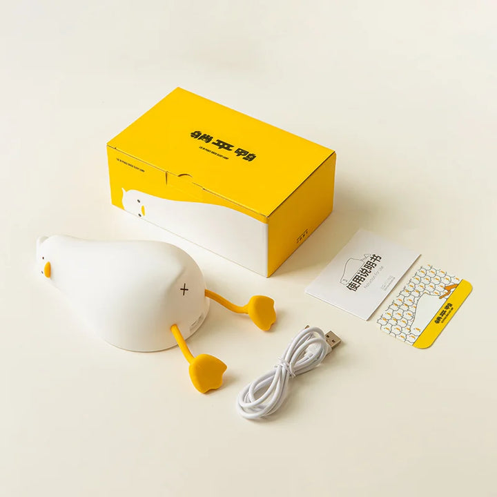 Duck Night Lamp with dimmable silicone light for children