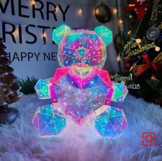 Light Up Teddy Bear with colorful glowing LED lights for kids