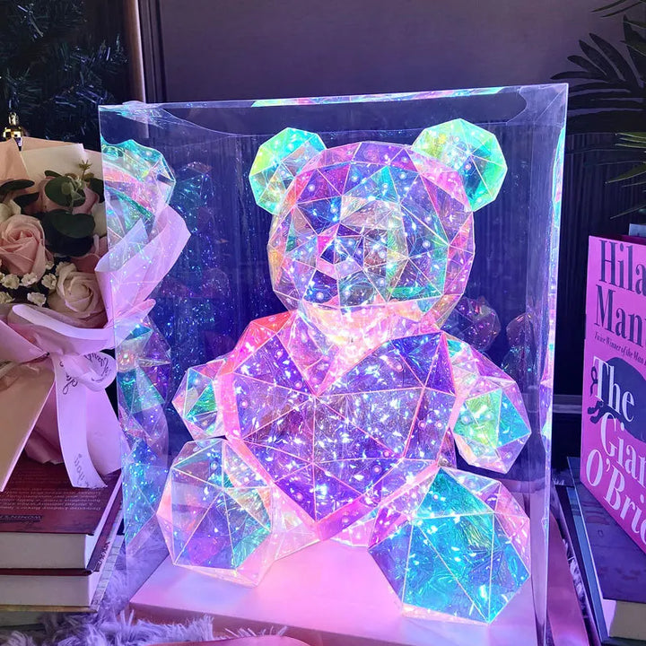 Light Up Teddy Bear with colorful glowing LED lights for kids