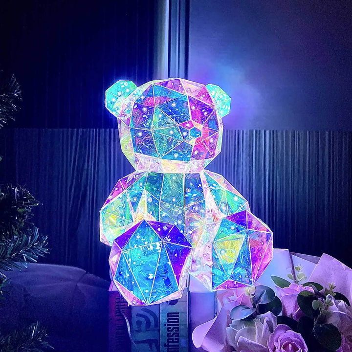 Light Up Teddy Bear with colorful glowing LED lights for kids