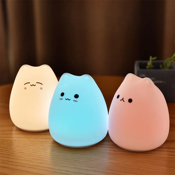 Silicone Cat Lamp Cute Animal Lamp
Silicone cat lamp for bedroom
Touch-activated silicone cat light
LED cat lamp for nursery