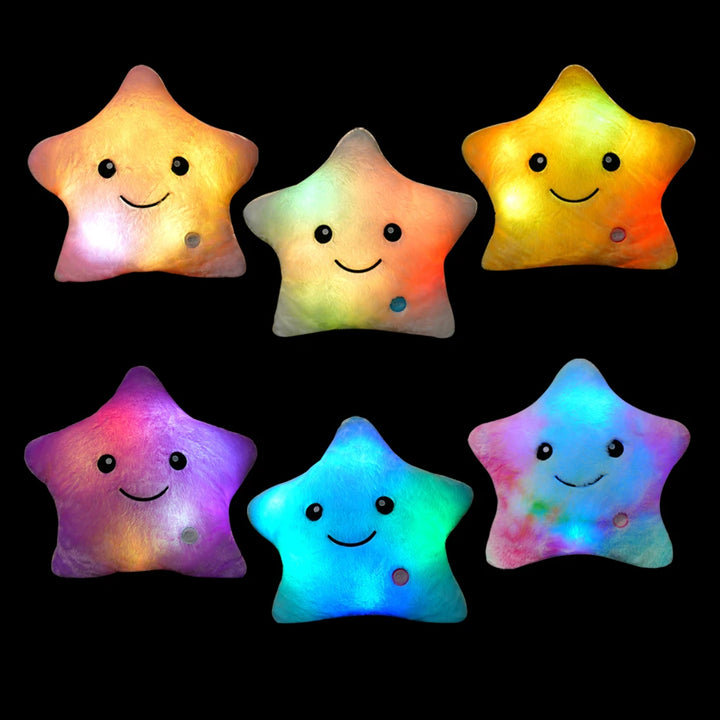 Luminous Pillow Soft Stuffed Plush
Glow-in-the-dark colorful stars
LED colorful star lights
Soft glow star night lights