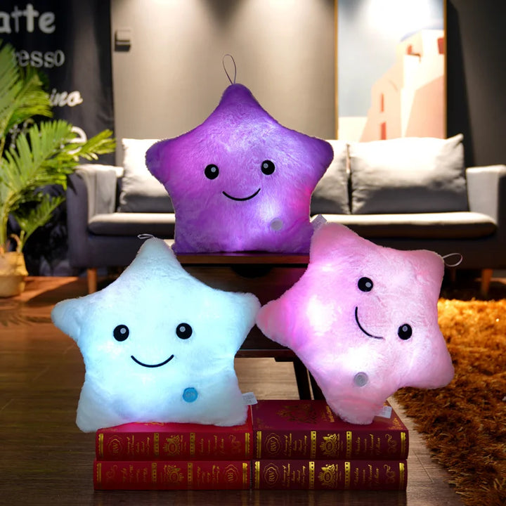  Nursery Cushion Light Up Pillow
Multicolor glowing star decor
Soft touch glowing star lights
Colorful luminous stars for kids