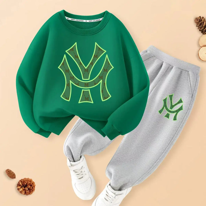 
Kids pullover sweatshirt and pants
Boys casual 2-piece clothes
Kids cotton polyester outfit set
Autumn kids top and bottom set
Children's casual cartoon tracksuit