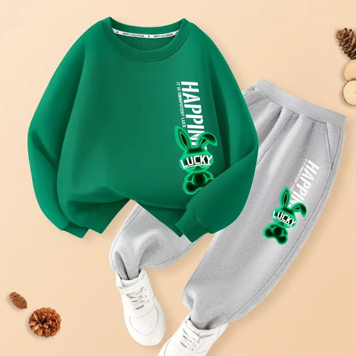 
Kids pullover sweatshirt and pants
Boys casual 2-piece clothes
Kids cotton polyester outfit set
Autumn kids top and bottom set
Children's casual cartoon tracksuit