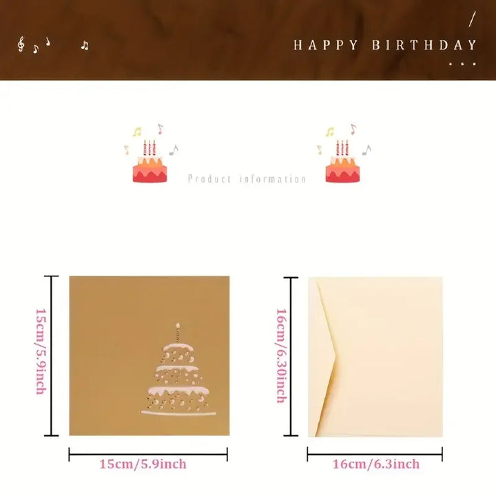 Musical greeting cards for birthday with LED lights and music module