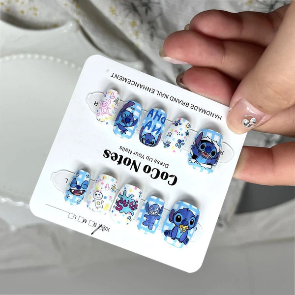 
Anime nail stickers for adults
Cute Stitch nail patches
Lilo & Stitch artificial nails
Wearable cartoon nails
Anime-themed fake nails
Crayon Shin Chan nail stickers
Hangyodon artificial nails set
Short ladder nail patches
Stitch manicure set for kids
Cute cartoon nail stickers
