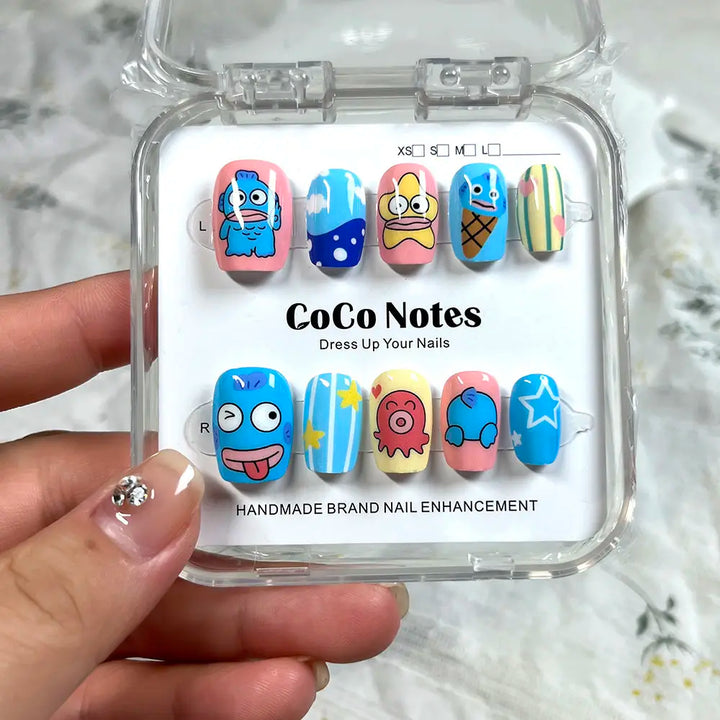 
Anime nail stickers for adults
Cute Stitch nail patches
Lilo & Stitch artificial nails
Wearable cartoon nails
Anime-themed fake nails
Crayon Shin Chan nail stickers
Hangyodon artificial nails set
Short ladder nail patches
Stitch manicure set for kids
Cute cartoon nail stickers
