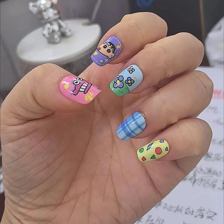 
Anime nail stickers for adults
Cute Stitch nail patches
Lilo & Stitch artificial nails
Wearable cartoon nails
Anime-themed fake nails
Crayon Shin Chan nail stickers
Hangyodon artificial nails set
Short ladder nail patches
Stitch manicure set for kids
Cute cartoon nail stickers
