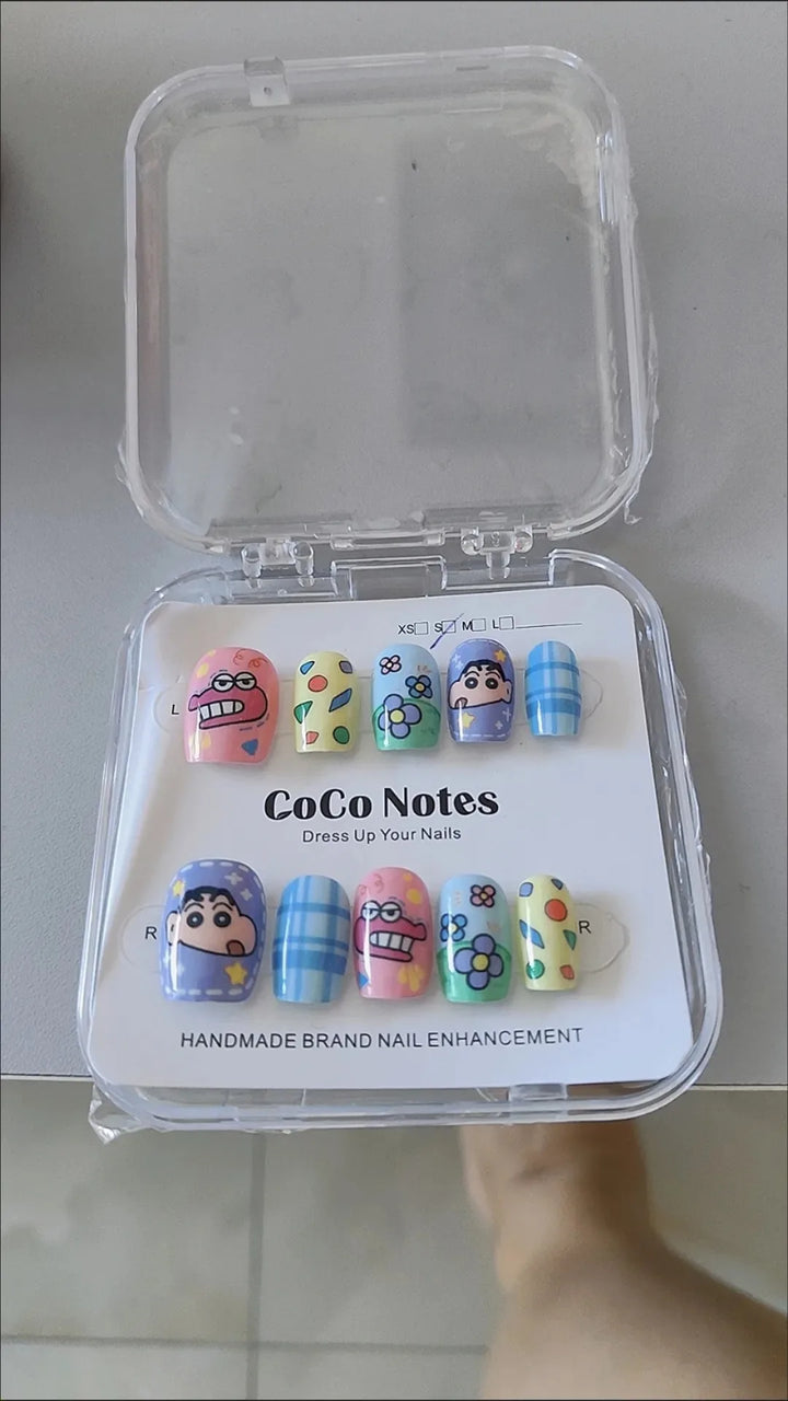 
Anime nail stickers for adults
Cute Stitch nail patches
Lilo & Stitch artificial nails
Wearable cartoon nails
Anime-themed fake nails
Crayon Shin Chan nail stickers
Hangyodon artificial nails set
Short ladder nail patches
Stitch manicure set for kids
Cute cartoon nail stickers
